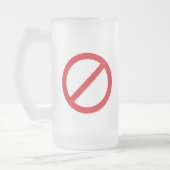Symbol des Verbot-Sign/No Mattglas Bierglas (Links)