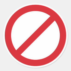 Symbol des Verbot-Sign/No Runder Aufkleber
