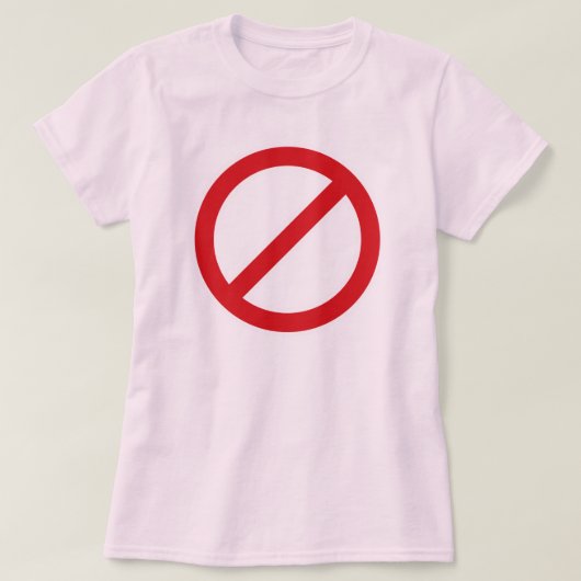 Symbol des Verbot-Sign/No T-Shirt (Design vorne)