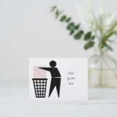 Symbol des zerstörten Mannes (Foto hinzufügen) Visitenkarte (Stehend Vorderseite)