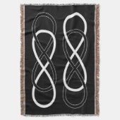 Symbol-doppelte Unendlichkeit - Schwarzes u. Weiß Decke (Vorderseite Vertikal)