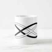 Symbol-doppelte Unendlichkeit - Schwarzes u. Weiß Kaffeetasse (Mittel)