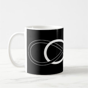 Symbol-doppelte Unendlichkeit - Schwarzes u. Weiß Kaffeetasse