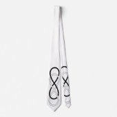 Symbol-doppelte Unendlichkeit - Schwarzes u. Weiß Krawatte (Vorderseite)