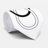 Symbol-doppelte Unendlichkeit - Schwarzes u. Weiß Krawatte (Gerollt)