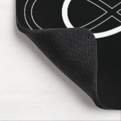 Symbol-doppelte Unendlichkeit - Schwarzes u. Weiß Mousepad (Ecke)