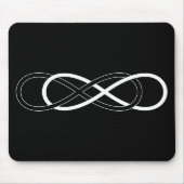 Symbol-doppelte Unendlichkeit - Schwarzes u. Weiß Mousepad (Vorne)