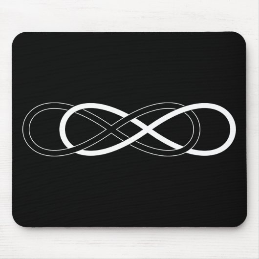 Symbol-doppelte Unendlichkeit - Schwarzes u. Weiß Mousepad (Vorne)