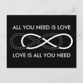 Symbol-doppelte Unendlichkeit - Schwarzes u. Weiß Postkarte (Vorderseite)