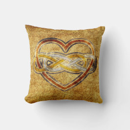 Symbol-doppeltes Unendlichkeits-Herz zweifarbig Kissen