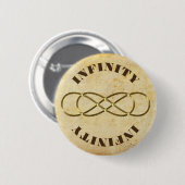 Symbol Double Infinity - antikes Gold + Backgr. Button (Vorne & Hinten)