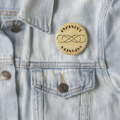Symbol Double Infinity - antikes Gold + Backgr. Button (Beispiel)
