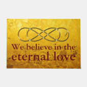 Symbol Double Infinity - antikes Gold + Backgr. Fußmatte (Vorderseite)