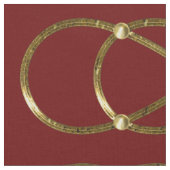 Symbol Double Infinity - antikes Gold + Backgr. Stoff (Nahaufnahme)