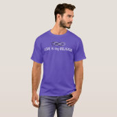 Symbol Double Infinity - Black & White + Sprichwor T-Shirt (Vorne ganz)