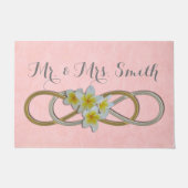 Symbol Double Infinity - Frangipani Gold Silber Fußmatte (Vorderseite)