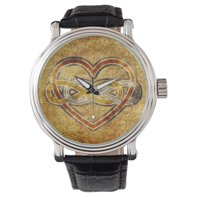 Symbol Double Infinity Heart BiColor Armbanduhr (Vorderseite)