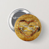 Symbol Double Infinity Heart BiColor Button (Vorne & Hinten)