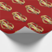 Symbol Double Infinity Heart BiColor Geschenkpapier (Ecke)