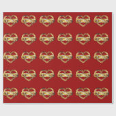 Symbol Double Infinity Heart BiColor Geschenkpapier (Flach)