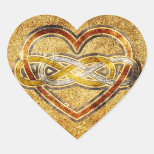 Symbol Double Infinity Heart BiColor Herz-Aufkleber