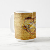 Symbol Double Infinity Heart BiColor Kaffeetasse (Vorderseite Links)