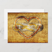 Symbol Double Infinity Heart BiColor Postkarte (Vorne/Hinten)