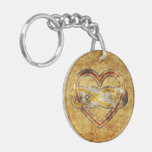 Symbol Double Infinity Heart BiColor Schlüsselanhänger (Vorderseite links)