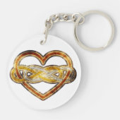 Symbol Double Infinity Heart BiColor Schlüsselanhänger (Rückseite)