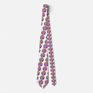 Symbol Double Infinity Herz farbenfroher Glanz Krawatte