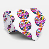 Symbol Double Infinity Herz farbenfroher Glanz Krawatte (Gerollt)