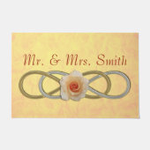 Symbol Double Infinity - Rose Gold Silber Fußmatte (Vorderseite)