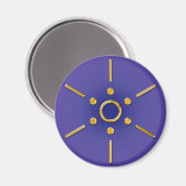 Symbol Elomin / Goldviolett Magnet (Vorderseite/Rückseite)