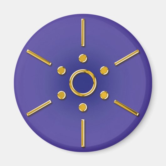 Symbol Elomin / Goldviolett Magnet (Vorne)