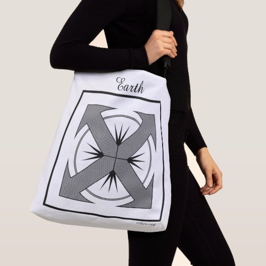 Symbol Erde Tragetaschen Mit Langen Trägern (Von Nahem)