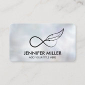 Symbol-Feather - Line Art Business Card Visitenkarte (Vorderseite)