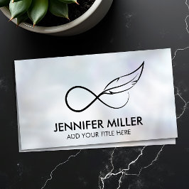 Symbol-Feather - Line Art Business Card Visitenkarte