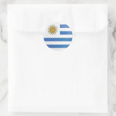Symbol-Flagge der Uruguay-Runde Runder Aufkleber (Tasche)