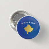 Symbol-Flagge des Kosovo-Runde Button (Vorne & Hinten)