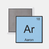 Symbol für Aaron Chemistry Element Periodischer Ta Magnet (Vorderseite/Rückseite)