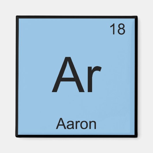 Symbol für Aaron Chemistry Element Periodischer Ta Magnet (Vorne)