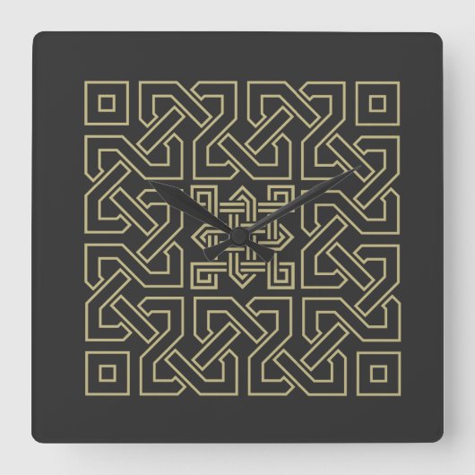 Symbol für arabische Kalligraphie Quadratische Wanduhr (Vorderseite)
