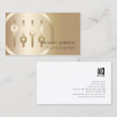 Symbol für Audioingenieur für elegante Gold Volume Visitenkarte (Vorne/Hinten)