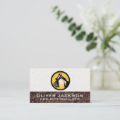 Symbol für Baggerbaufahrzeug Visitenkarte (Stehend Vorderseite)