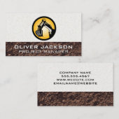 Symbol für Baggerbaufahrzeug Visitenkarte (Vorne/Hinten)