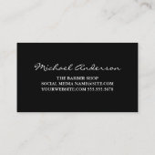 Symbol für Barbershop | Barber Pole Visitenkarte (Rückseite)