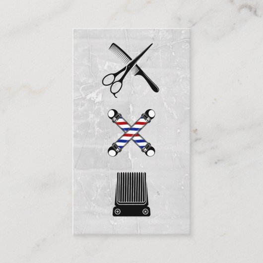 Symbol für Barbershop | Haarschnitt Visitenkarte (Vorderseite)