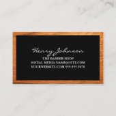 Symbol für Barbershop | Holzgrenze Visitenkarte (Rückseite)