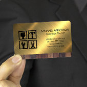 Symbol für Bauwerkzeug | Holz - Metall - Hintergru Visitenkarte