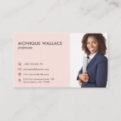 Symbol für Berufliches vertikales Foto bei minimal Visitenkarte (Vorderseite)